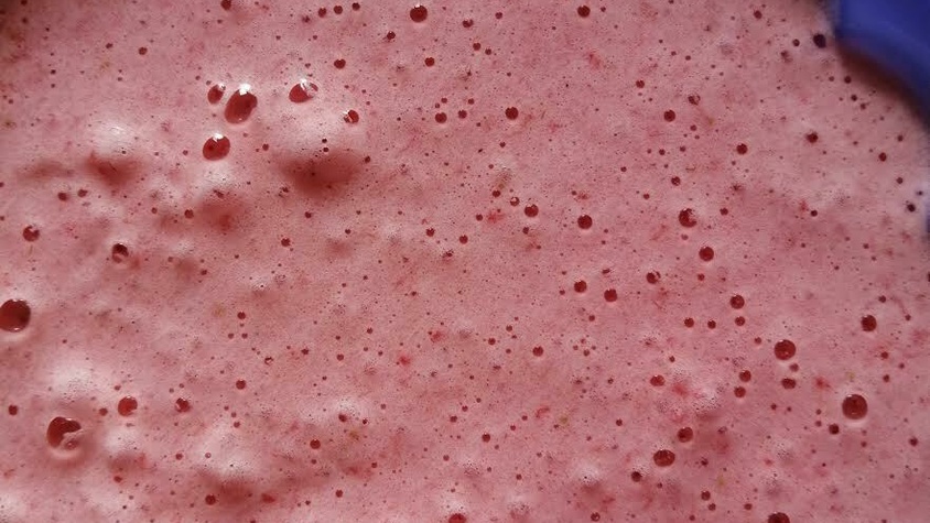 Après avoir mixé le mélange des ingrédients